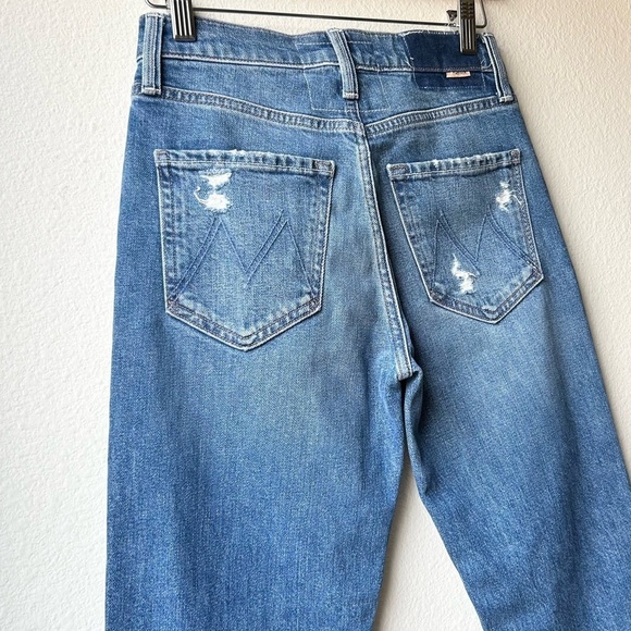 MOTHER Superior Blue The Tomcat Playing With Scissors Ankle Straight Jeans Sz 24 - Picture 9 of 16